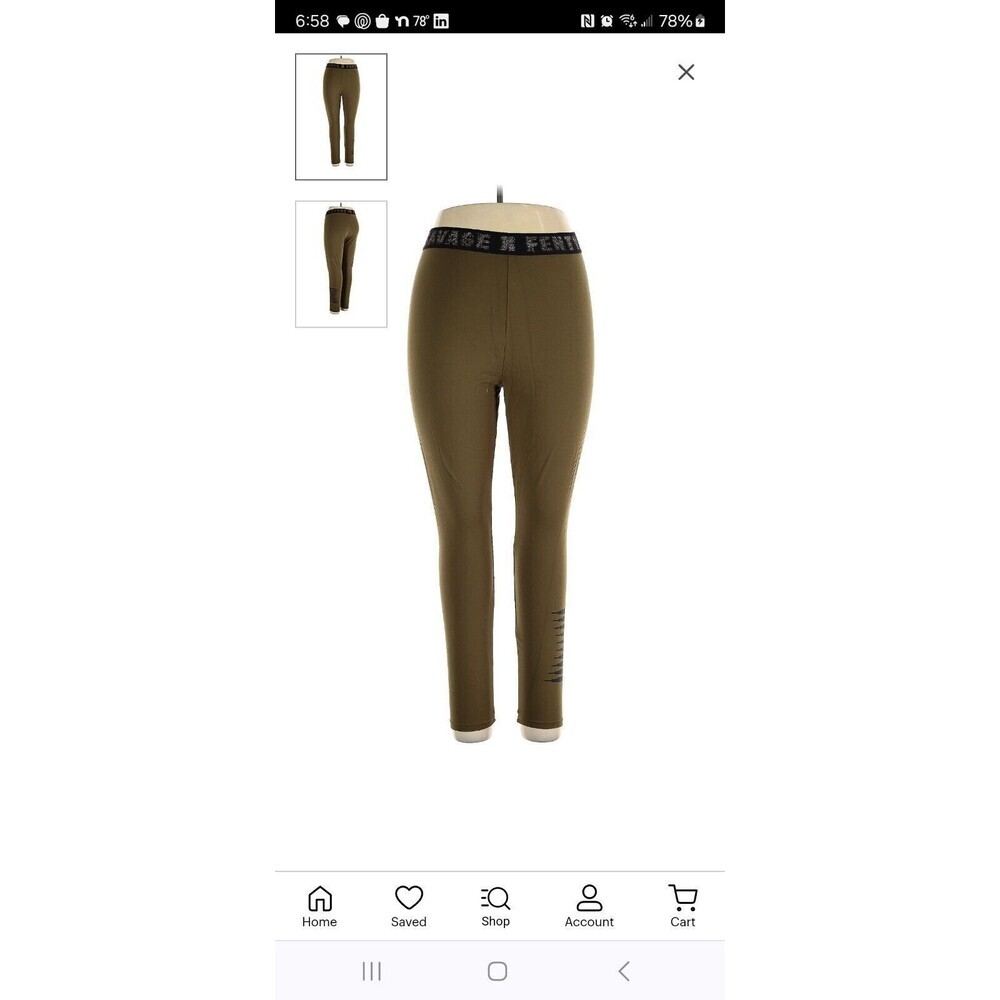 Savage X by Fenty High Waist Jersey Legging in Military Green Size 2X #A03
